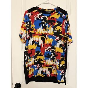 PUMA Men's Graphic Print T-Shirt Multicolor L Regular Fit Lightweight